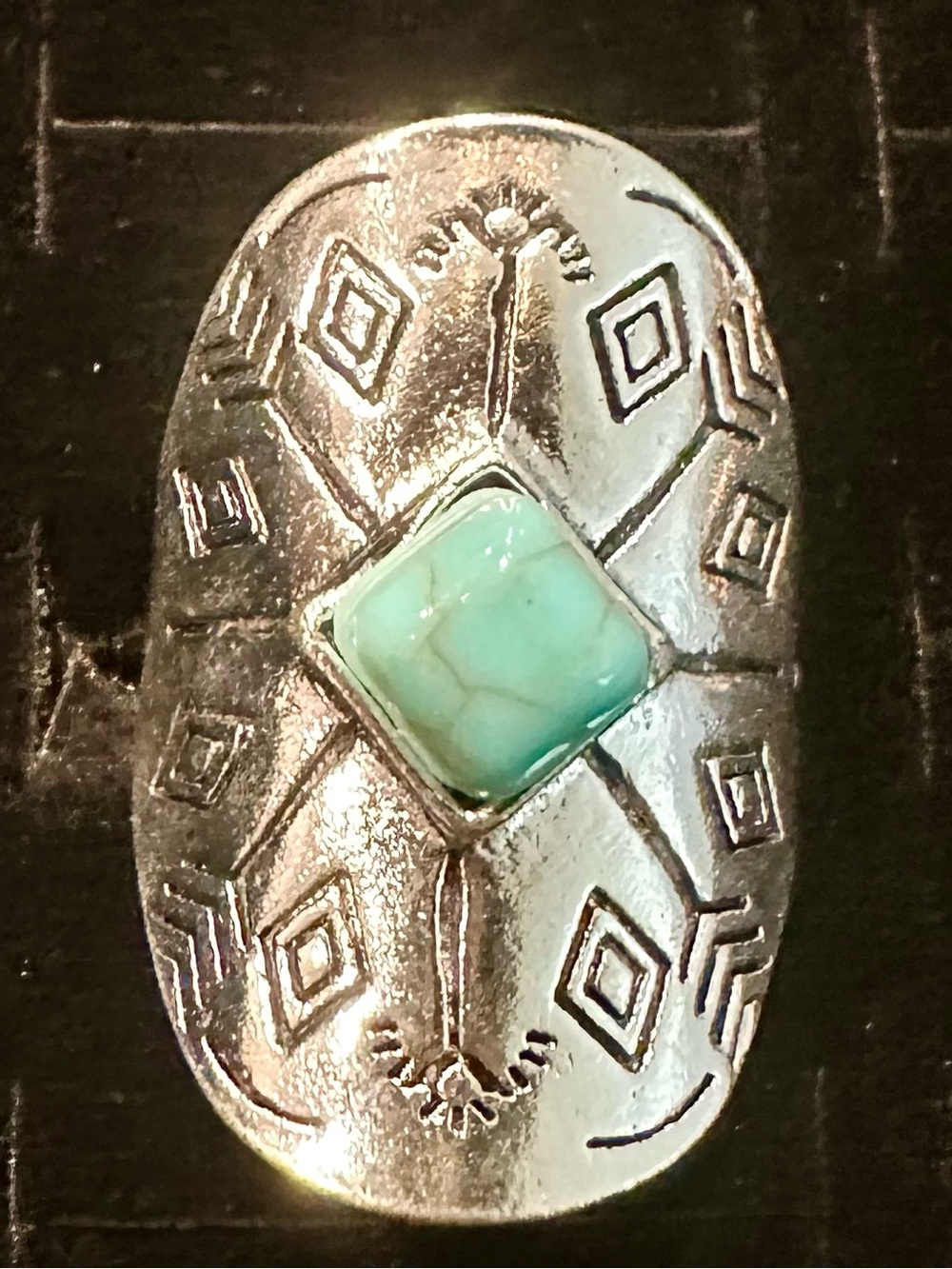 Silver Rings with Turquoise Stone (2 rings)